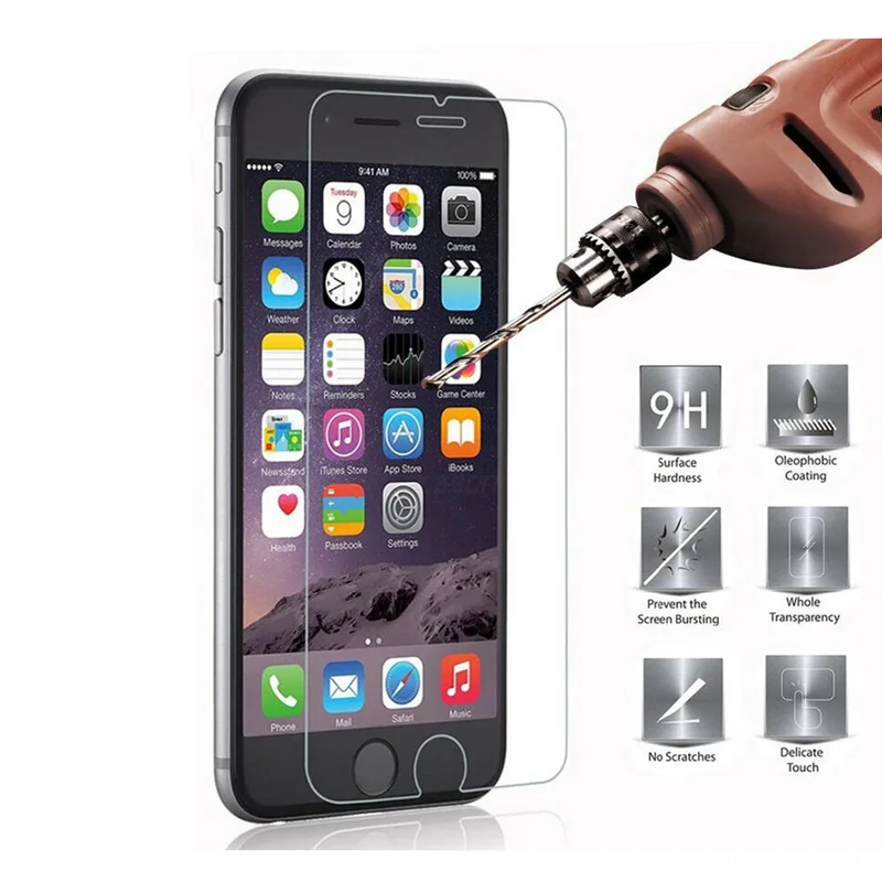 Закаленное стекло для iPhone X 7 8 Plus 6 6S 5S 5 S 5C SE 2020 XS MAX XR 10 защита экрана усиленная