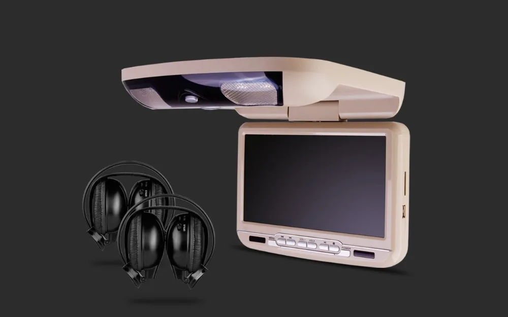 Best 9" Digital Screen Beige Color Car Roof DVD Flip Down Car DVD Roof Monitor Car DVD with 2 IR Headphones (Black & Grey Optional) 0 Best 9" Digital Screen Beige Color Car Roof DVD Flip Down Car DVD Roof Monitor Car DVD with 2 IR Headphones (Black & Grey Optional) 0