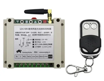 

New DC12V 24V 36V 48V 10A 2CH 2Channe Radio Remote Control Switch Receiver Metal Push Button Transmitter Learning Code