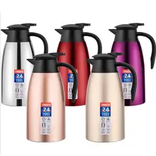 2000 мл Нержавеющая сталь термофляга кофейник-кувшин вакуумный изолировать бутылка для воды ЕС сертифицированный зеленый кофейник