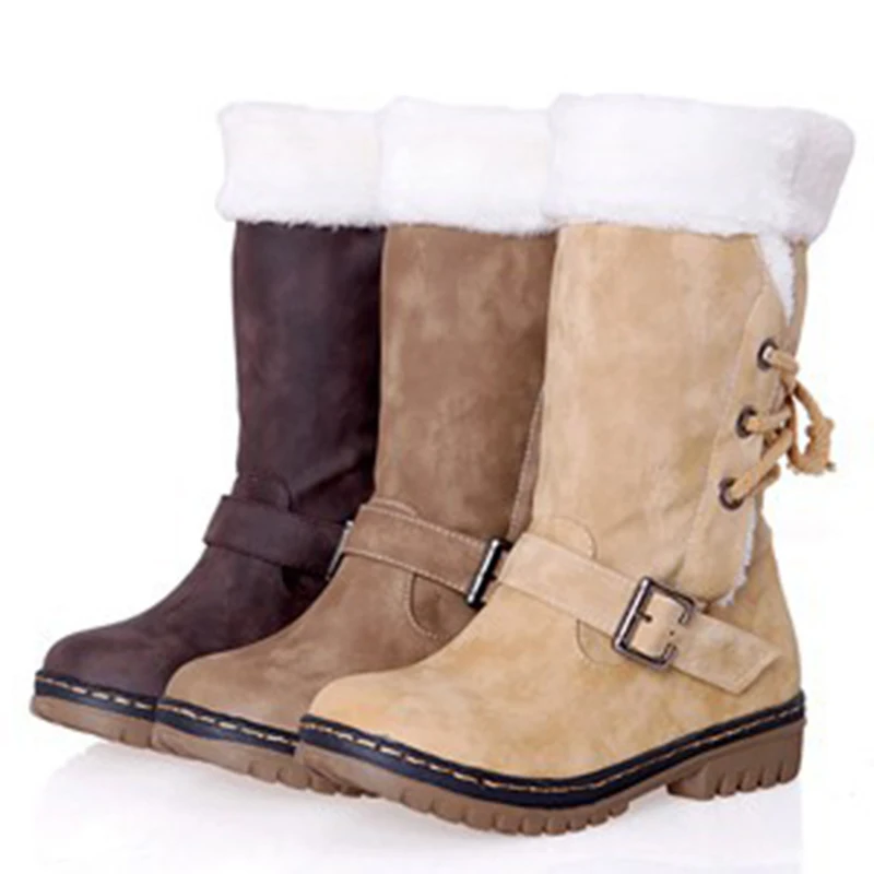 2017 New 3Colors Shoes Women Boots Designer Ladies Winter Outdoor Plush