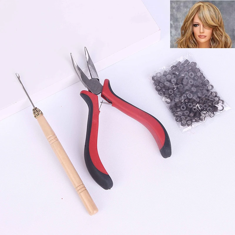 Beauty Girl Micro Braids Tools Silicone Beads Micro Rings Loop Hair