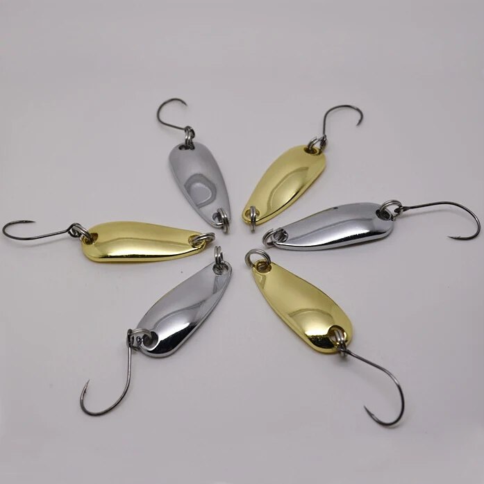 free shipping 2.5g 30pcs gold silver spoon fishing lure metal VIB lure