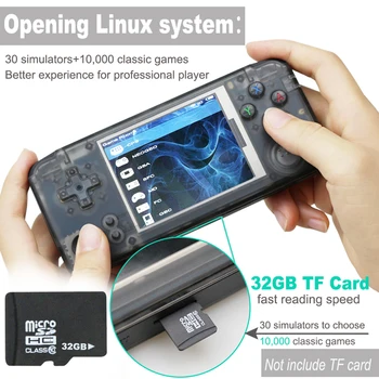 

RS-97 Classic Retro Handheld Game Player Mini Video Game Console 3.0 inch Screen with 16GB Portable Built-in 3000 Games