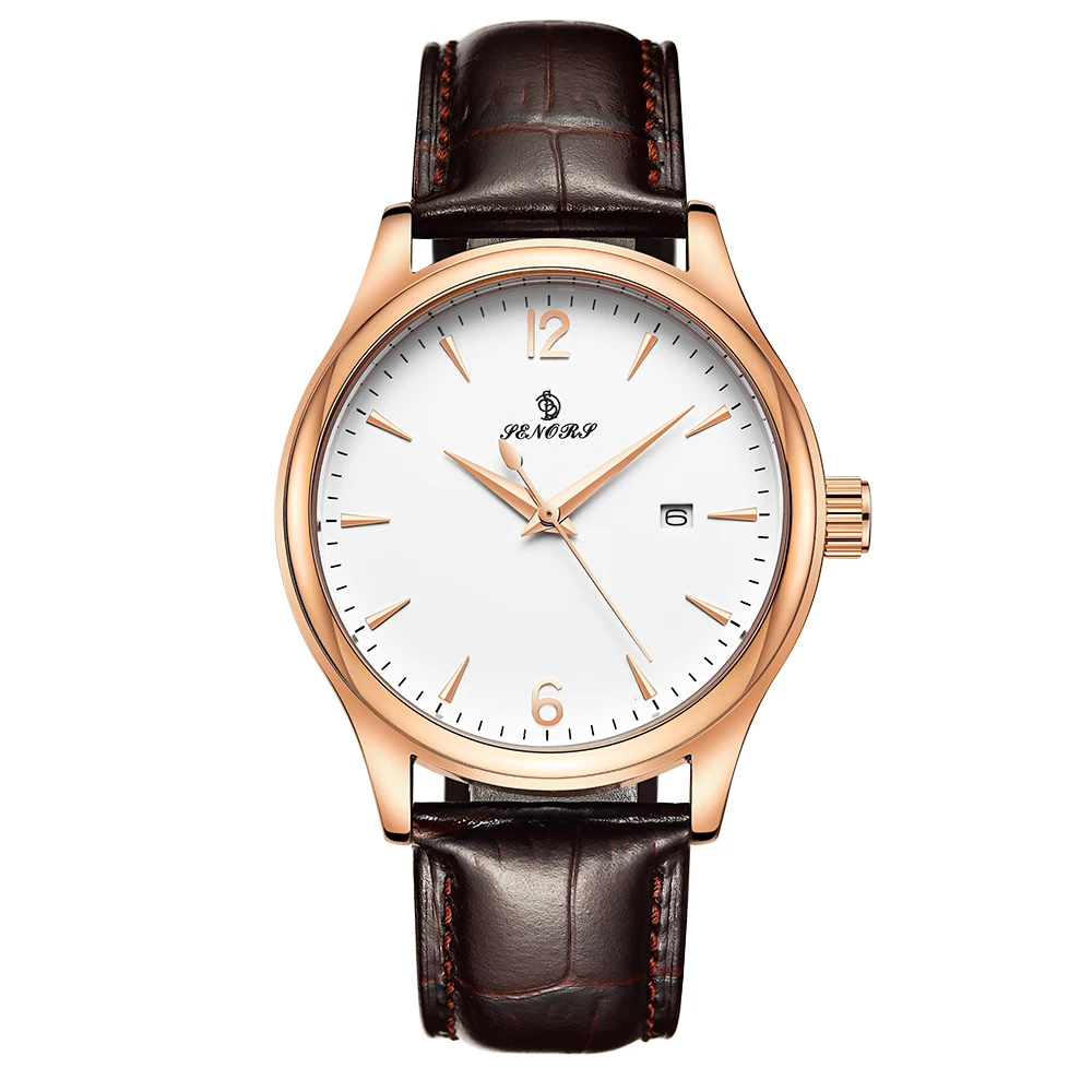 new Watch Men Luxury genuine leather Sport Quartz wristwatch clock Mens Watches Leather Business Waterproof watch Relogio Mascul