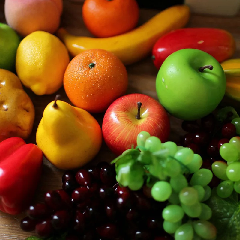 

Sale 1PC 7cm Artificial Fake Vegetable Fruit Simulation Realistic Model Kitchen Home Decor