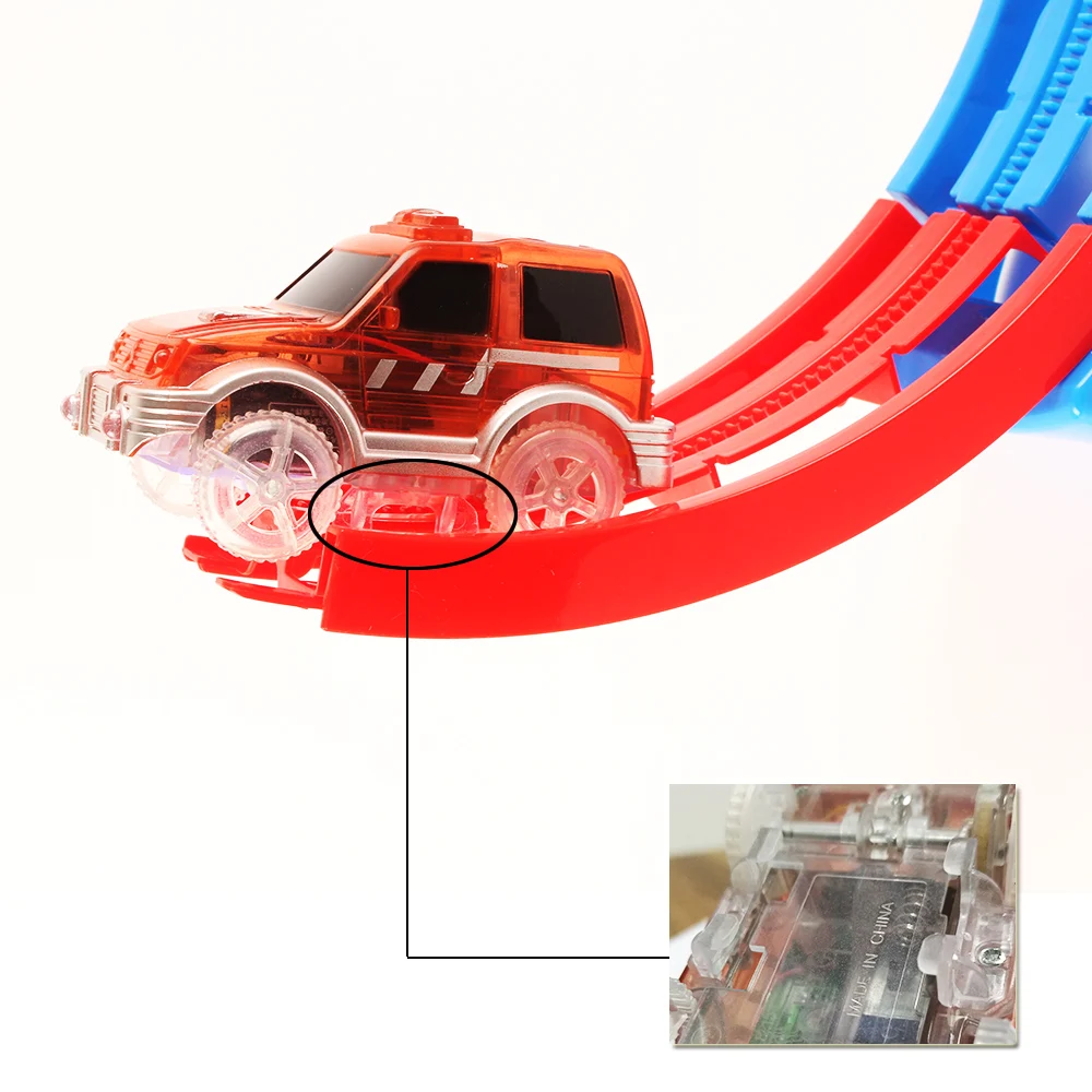 Electic DIY Magic Twister треки трюк петля действие свет гоночный автомобиль набор светится