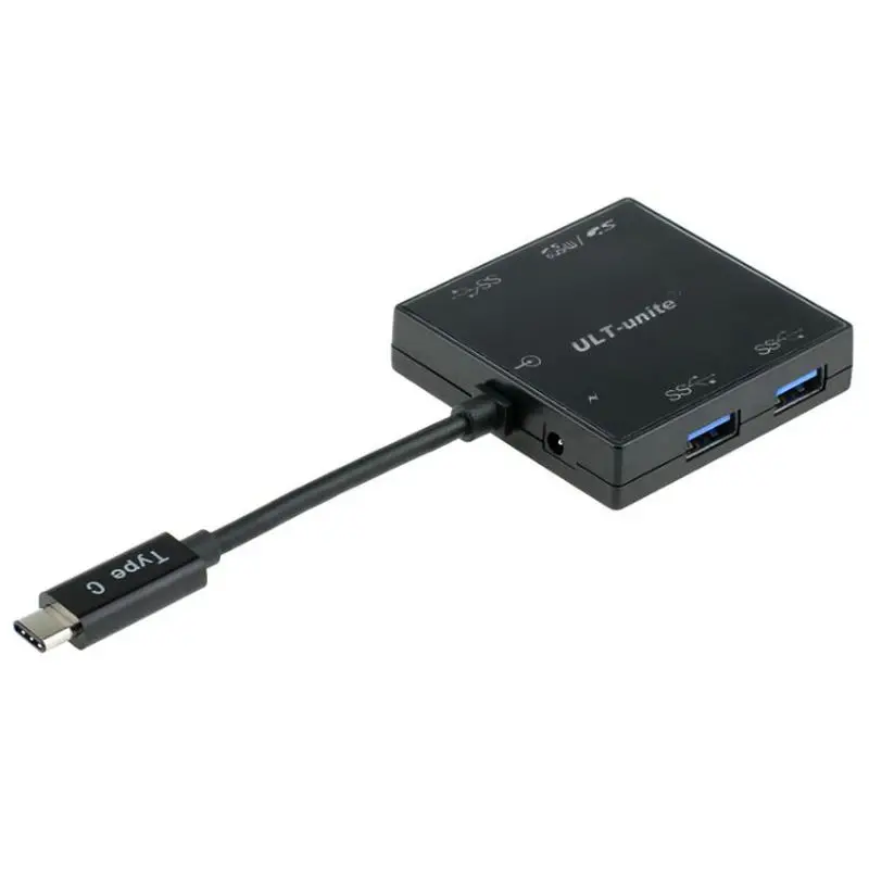 USB 3,1 Тип C USB-C несколько 3 Порты концентратор и TF/SD/MS кард-ридер комбо для новых 12 дюймов Macbook& Chromebook