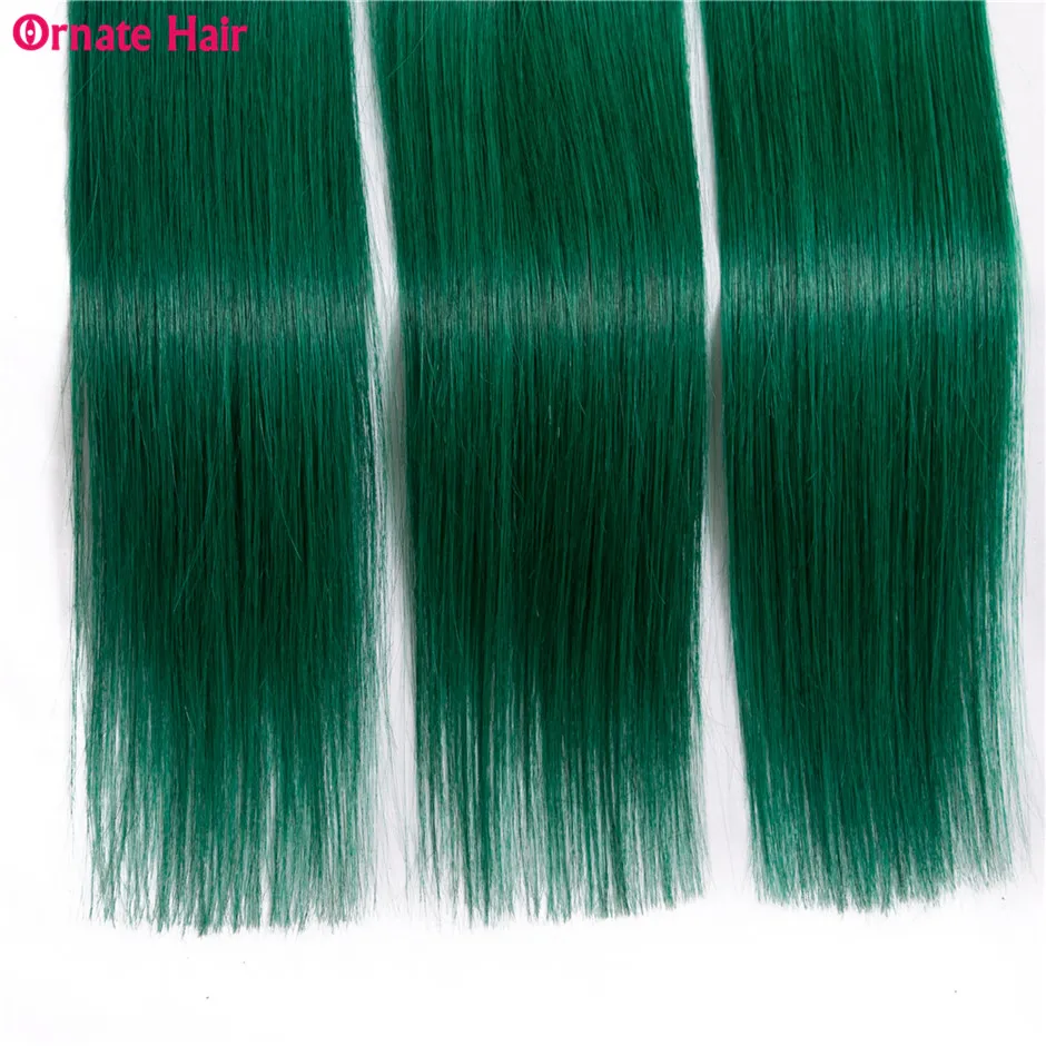 Ombre Colored Human Hair Bundles With Closure Malaysia Straight Hair Weave 3Bundles With Closure Ornate Hair Non Remy T1b/green Ombre Colored Human Hair Bundles With Closure Malaysia Straight Hair Weave 3Bundles With Closure Ornate Hair Non Remy T1b/green