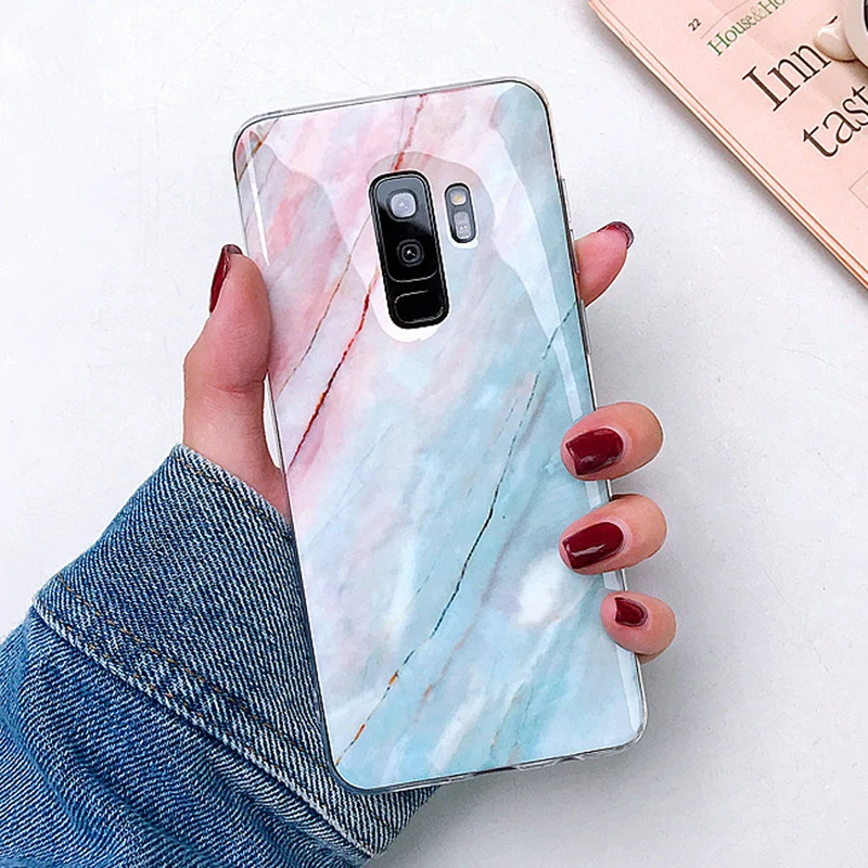 

Bling Glitter Marble Phone Case For Samsung Galaxy S8 S9 S10e S7Edge Note9 8 Silicone TPU Back Cover for Samsung S10 Plus Case