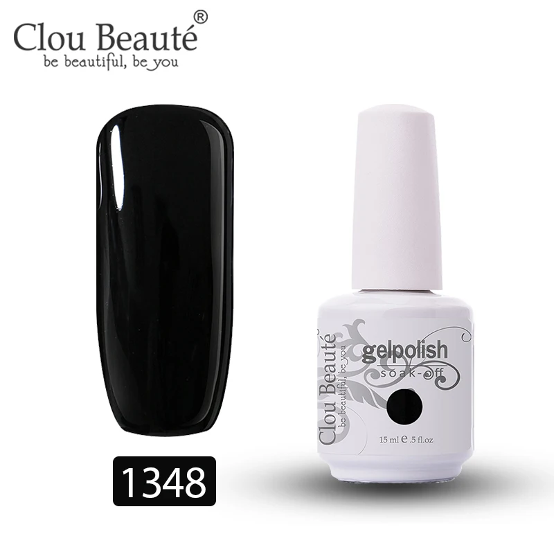 Clou Beaute 244 цветов Гель-лак для маникюра esmaltes permanentes de лак для ногтей для УФ-и светодиодной лампы Гель-лак замачиваемый Гель-лак - Цвет: 1348