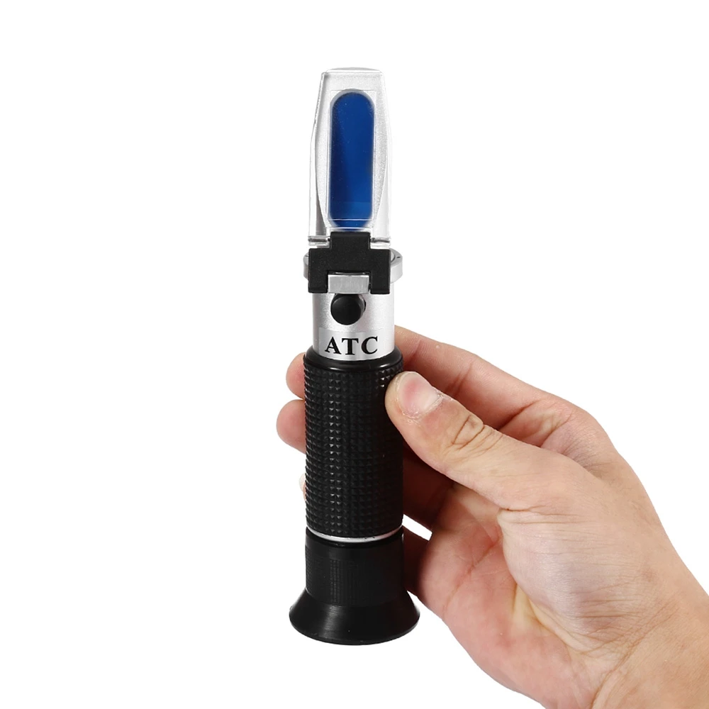 

0-32 Brix Refractometer Sugar Beer ATC Spirits Tester Refractometer Alcohol(single scales) Adjustable Manual Focusing Aluminum