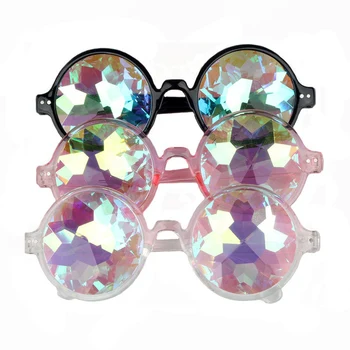 

Steampunk Retro Gothic Sunglasses Round Glasses Vintage Eyewear Inspired Circle Transparent Goggles Up Multicolor Cosplay