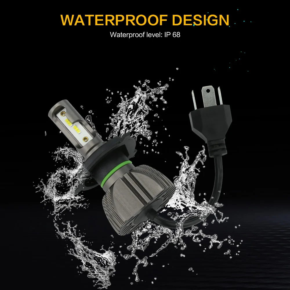 Zdatt H4 LED H7 светодиодные фары H11 лампы H8 H9 HB3 9005 HB4 9006 CSP безвентиляторный огни