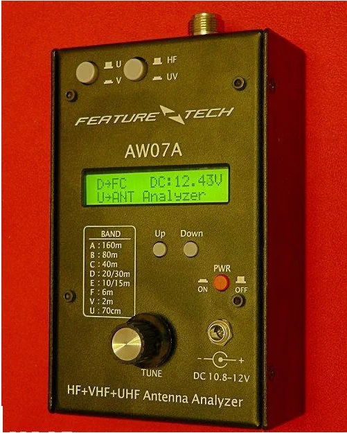 HF/VHF/UHF 160m impedance swr antenna analyzer aw07a for ham radio