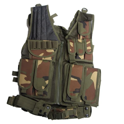 Tactical Vest Adjustable Molle Military Jacket Police Holder Airsoft Paintball