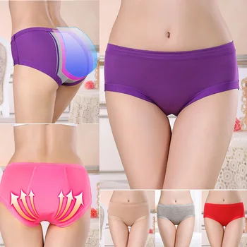 

3 Pcs Women Mid Waist Anti-Side Leakage Underwear Leak Proof Panties Stretch Breathable Briefs H9