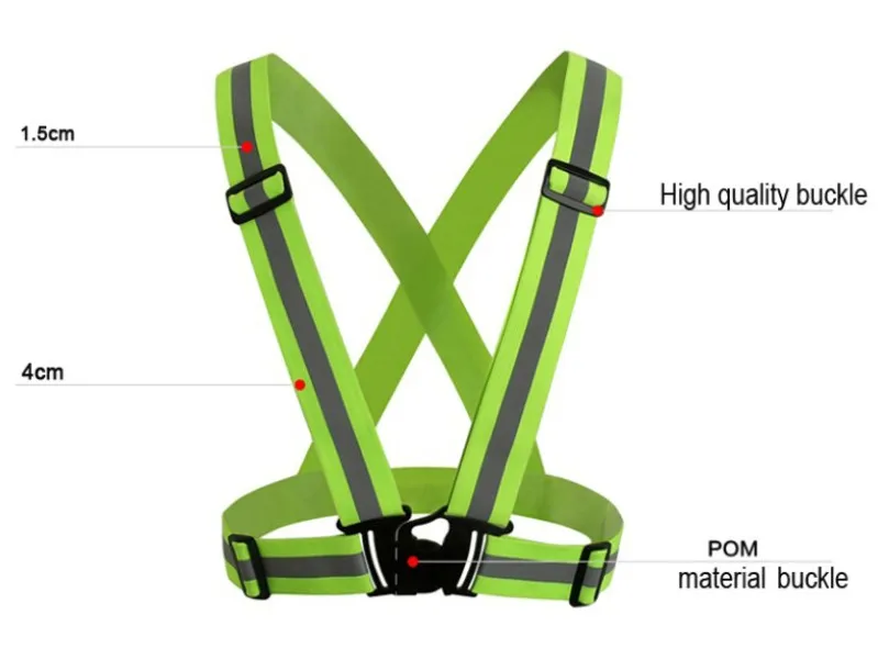 5pcsReflective safety vest Reflective safety strap Warning Tape Safety