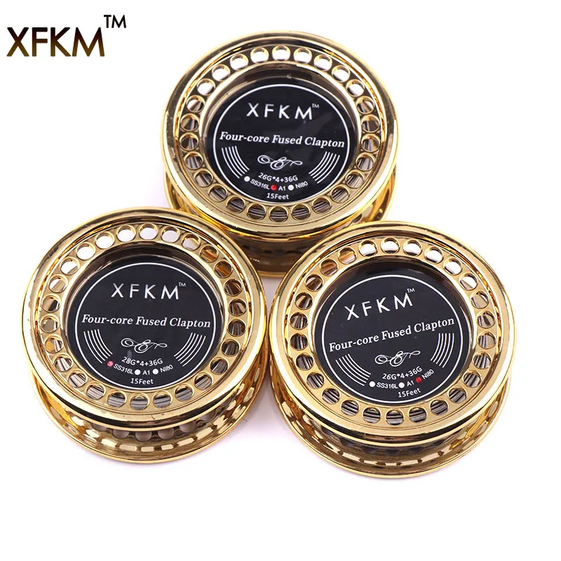 XFKM 5 м/рулон 4-жильный Сплавленный нагревательный элемент clapton RDA RTA распылитель