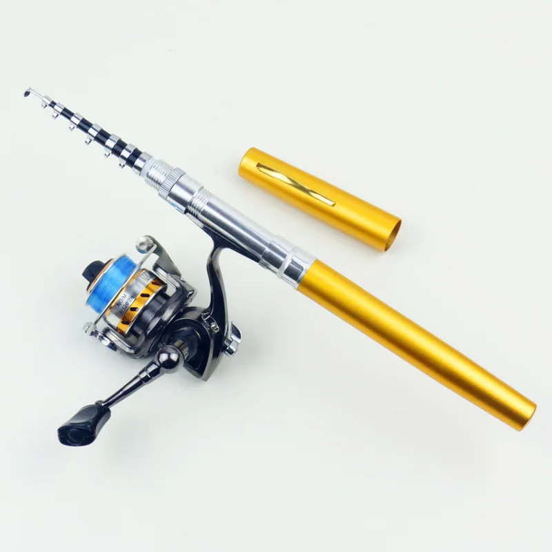 EMMROD 1.6 Meters Crabon Pen Rod Metal Spinning Wheel And Toss The Portable Fishing Rod Cast Rod Sea H5