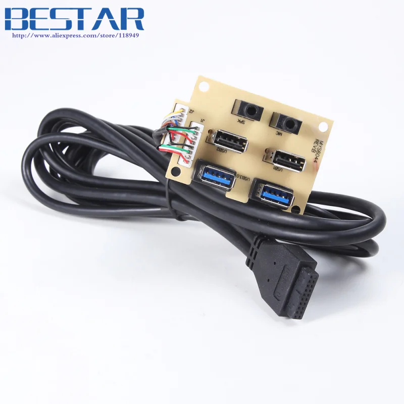 ПК компьютер чехол задняя панель PCB USB 3 0 + 2 Аудио микрофон SPK сборочный кабель|usb