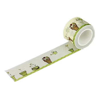 

1 Pcs 30mmx7m High Quality Potted Plants Pattern Japanese Washi Decorative Adhesive Tape Diy Masking Paper Tape