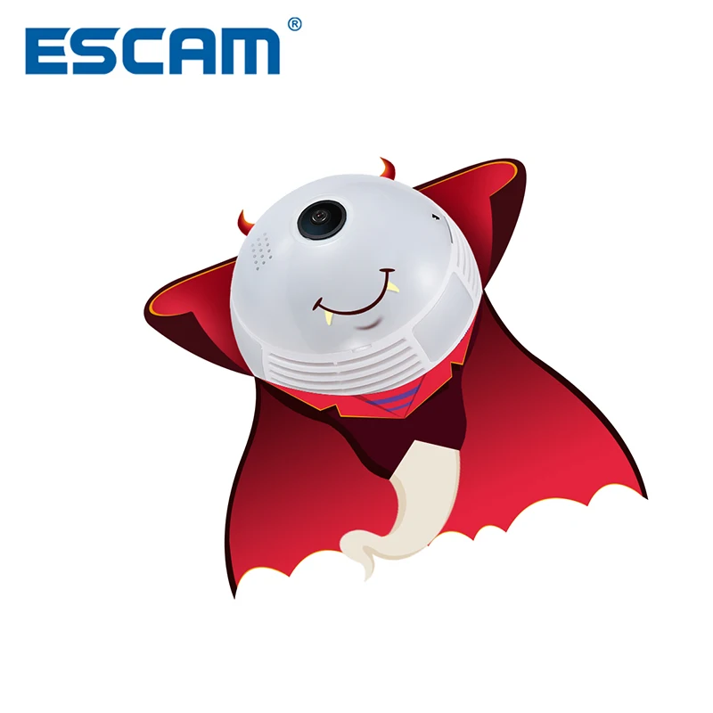 

Escam QP136 HD 960P 1.3MP WIFI IP Camera 360 Degree Panoramic H.264 Infrared Indoor Motion Detection Security Camera