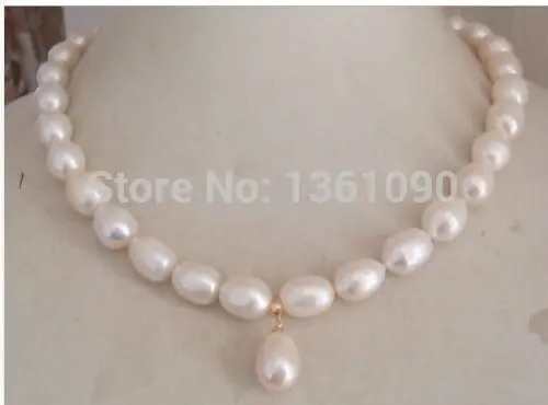 

000136 natural 11-13mm south sea white pearl necklace PENDANT