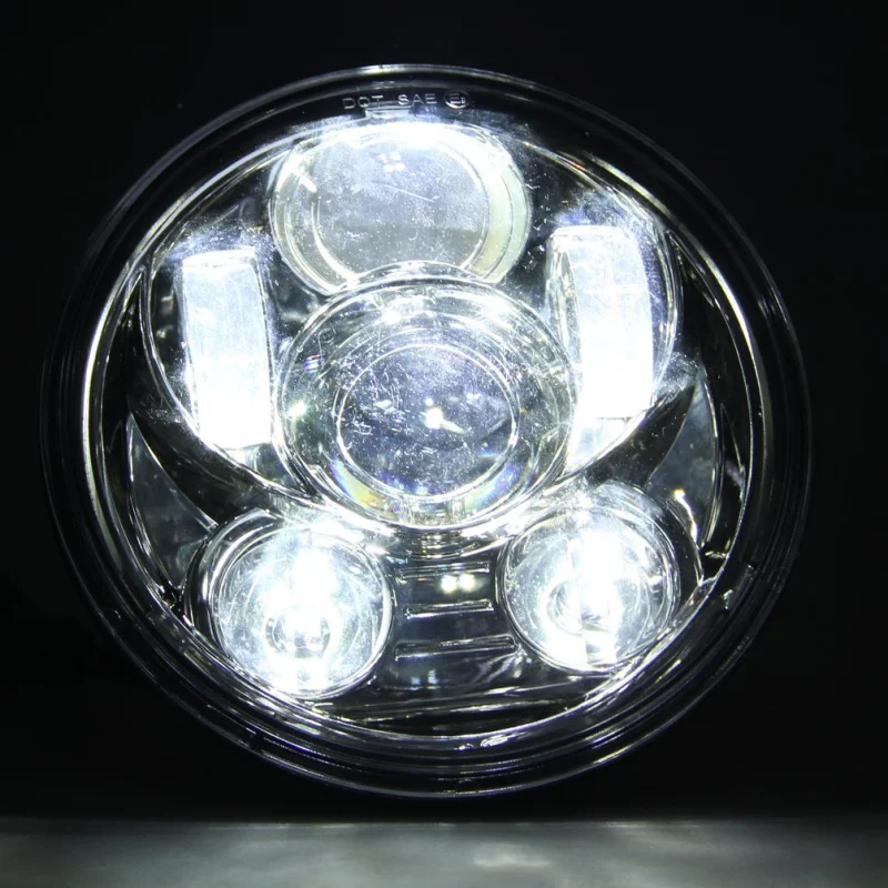 Chrome New Motos Accessories 5.75 headlight motorcycle 5 34 in. Projector Daymaker Led headlight For Harley 5-34 Motorcycle (16)