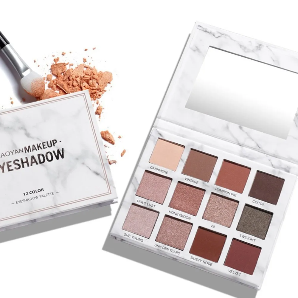

12 Colors Professional Glitter Eyeshadow Pallete Makeup Earth Matte Tints Marble Shades Eyes Make Up Palette Beauty Cosmetic