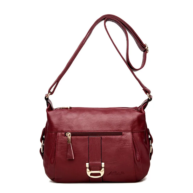 

Women Handbag PU Leather European and American Wind Ladies Messenger Shoulder Small Bags Female Soft Pure Color Crossbody Bag