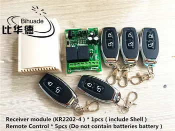 

433Mhz Universal Wireless Remote Control Switch AC 12V 220V 2CH Relay Receiver Module and 5pcs RF 433 Mhz Remote Controls