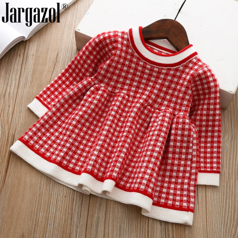 red and black plaid sweater dress