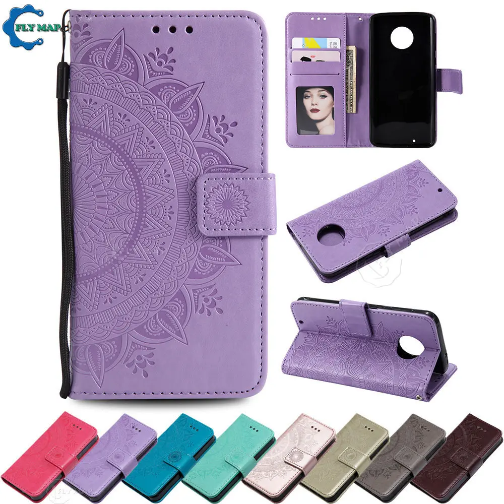 Flip Wallet Case For Motorola Moto G6 Plus 2018 XT1926 Floral Leather Phone Cover Capa Coque G 6 Plus 6G XT1926-5 XT 1926 Bag