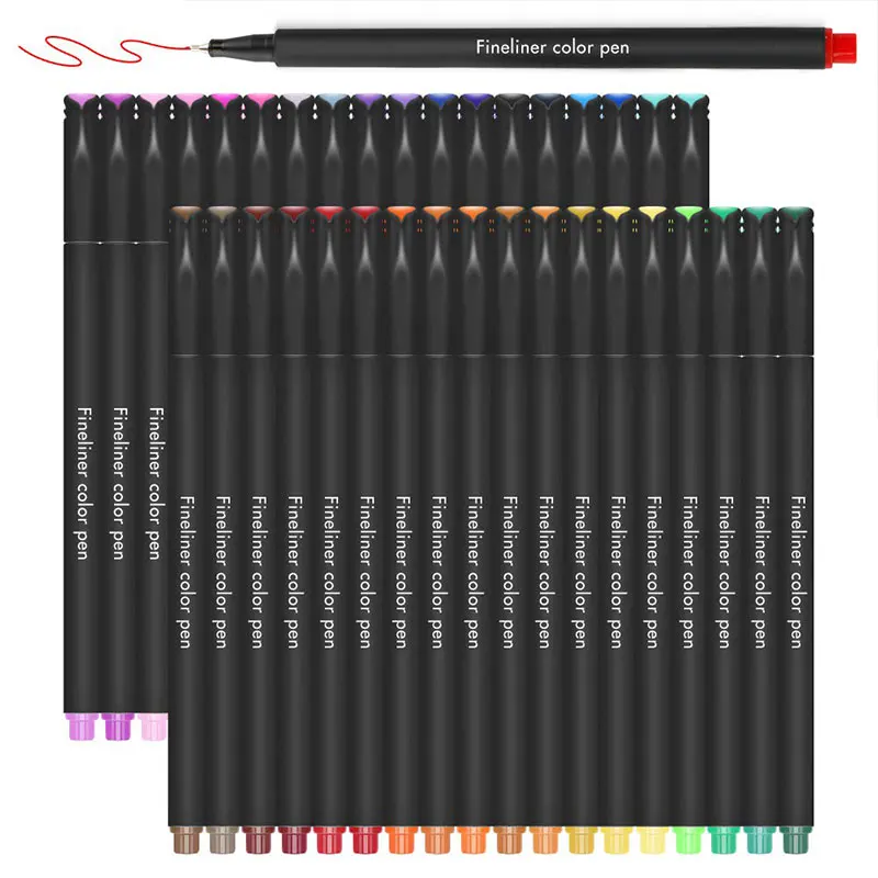 Fineliner цветные фломастеры для рисования 0 4 мм принадлежности канцелярские с аниме