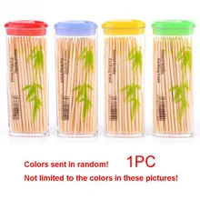 100/200 шт./упак. одноразовый деревянный зубной Палочки натуральный вилки для фруктов из бамбука Палочки коробка держатель для дома ресторана упаковочная машина для отельных Палочки s инструменты