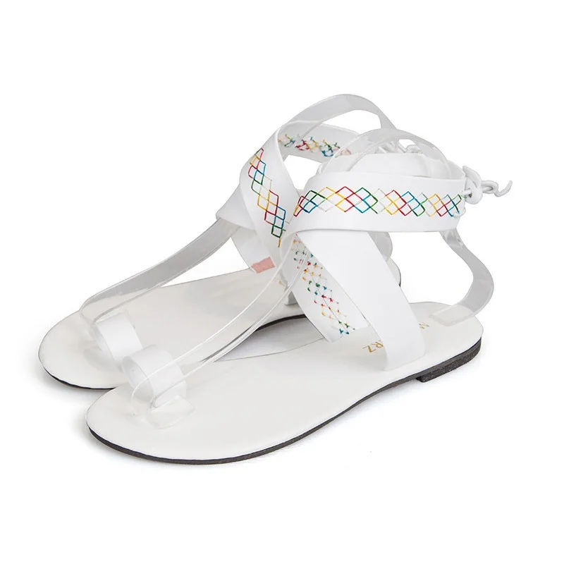 Women Sandals 2019 Summer Flat Sandals Casual Women Slippers Fashion Flip Flops Roman Female Shoes Women Black Plus Size 35-43