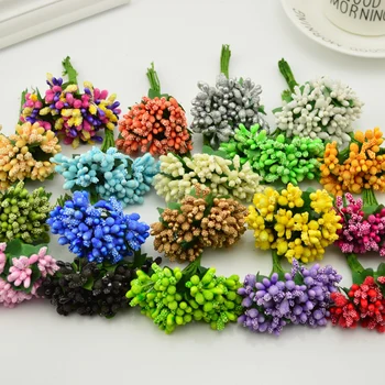 

144pcs DIY wreath Candy Gift box wedding decoration accessories Artificial Stamens flowers for home handicrafts scrapbooking