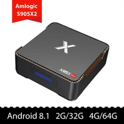 A95X MAX ТВ приставка Android 8,1 4 г 64 г Amlogic S905X2 2,4 г 5 г Wifi BT 4,2 Smart tv приставка для записи видео приставка