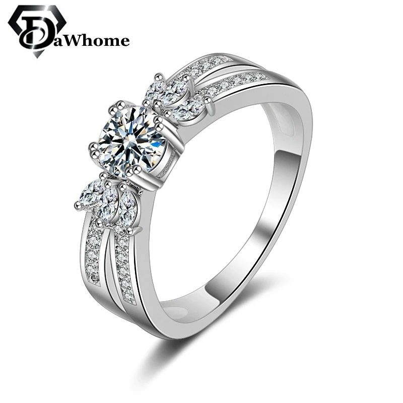 

Dropshipping Romantic Wedding Rings Jewelry Cubic Zirconia Ring for Women Men 925 Sterling Silver Rings Accessories