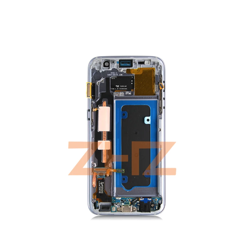 Super amoled для samsung Galaxy S7 lcd G930F дисплей кодирующий преобразователь сенсорного экрана в сборе с рамкой для samsung s7 запасные части инструменты