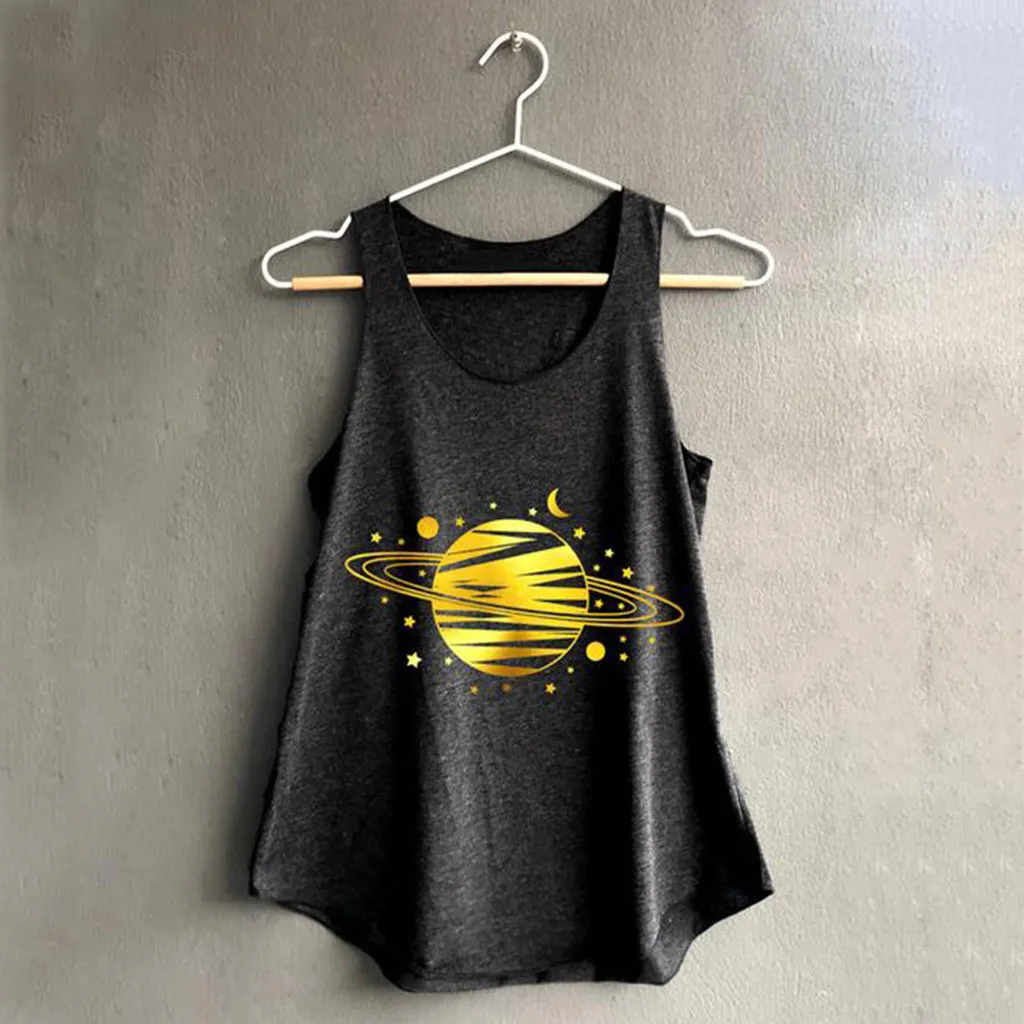 

Tank Top Women Sleeveless Print Shirt Casual Loose Tank Top Loose O-Neck Stretch Soft Daily Casual Comfortable Summer Top