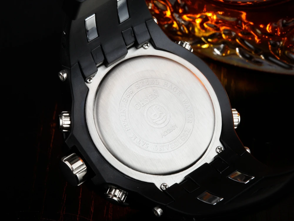 Лидер продаж OHSEN модные брендовые Мужские кварцевые спортивные часы Для мужчин светодиодный цифровые часы 50 м Водонепроницаемый электронные наручные часы Hombre часы