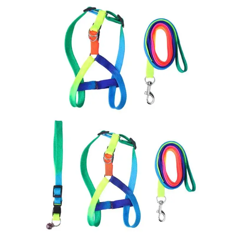 Walking Running Adjustable Dog Leash Sets Nylon Dog Collar Harness
