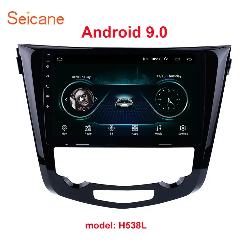 Seicane для 2013 Nissan QashQai X-Trail Android 8,1 10," Автомагнитола Стерео gps Navi мультимедийный плеер блок стерео - Цвет: Android 9.0 H538L