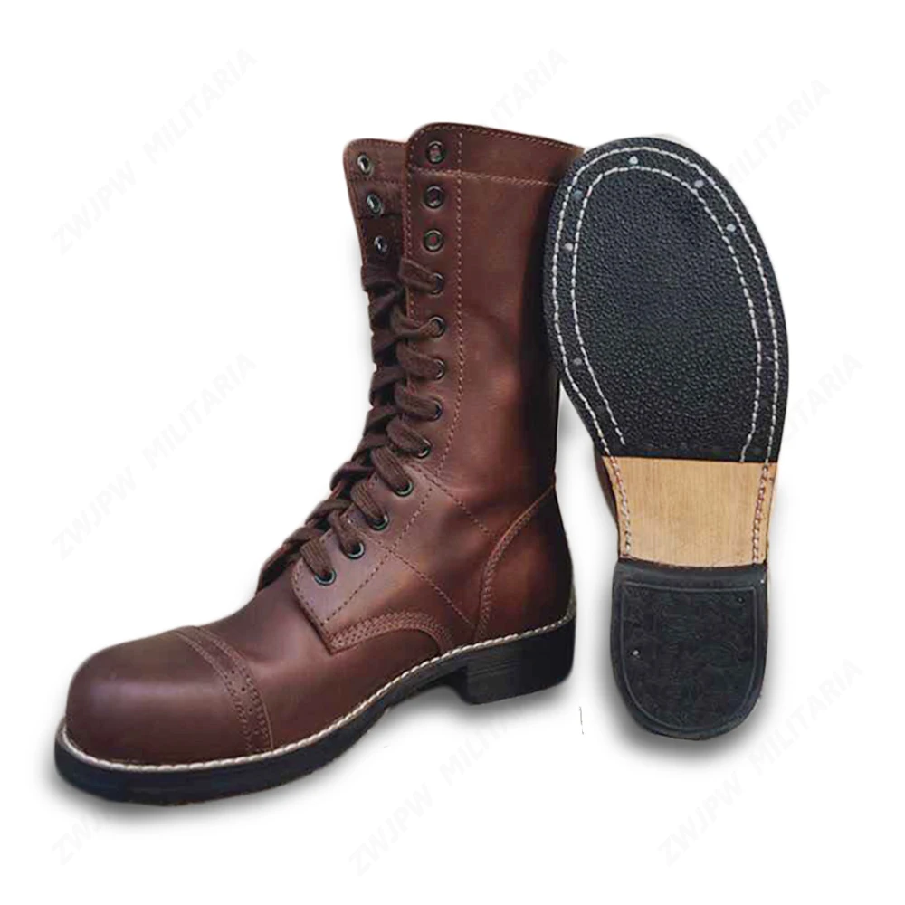 Exército dos Eua Botas ao ar Paraquedistas Livre Lether Botas Marrom Ww2 101 – 82