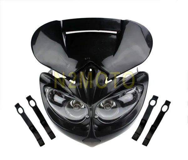 Настраиваемая фара переднего света для мотоциклов черная фара Dirt Bike Dual Sport Streetfighter Head Light XR DRZ DR400 650 450 Z Enduro