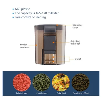 

Digital LCD Automatic Dispenser Food Tank Fish Aquarium Capacity Automatic Feeders Feeder Adjustable Feeding Timer