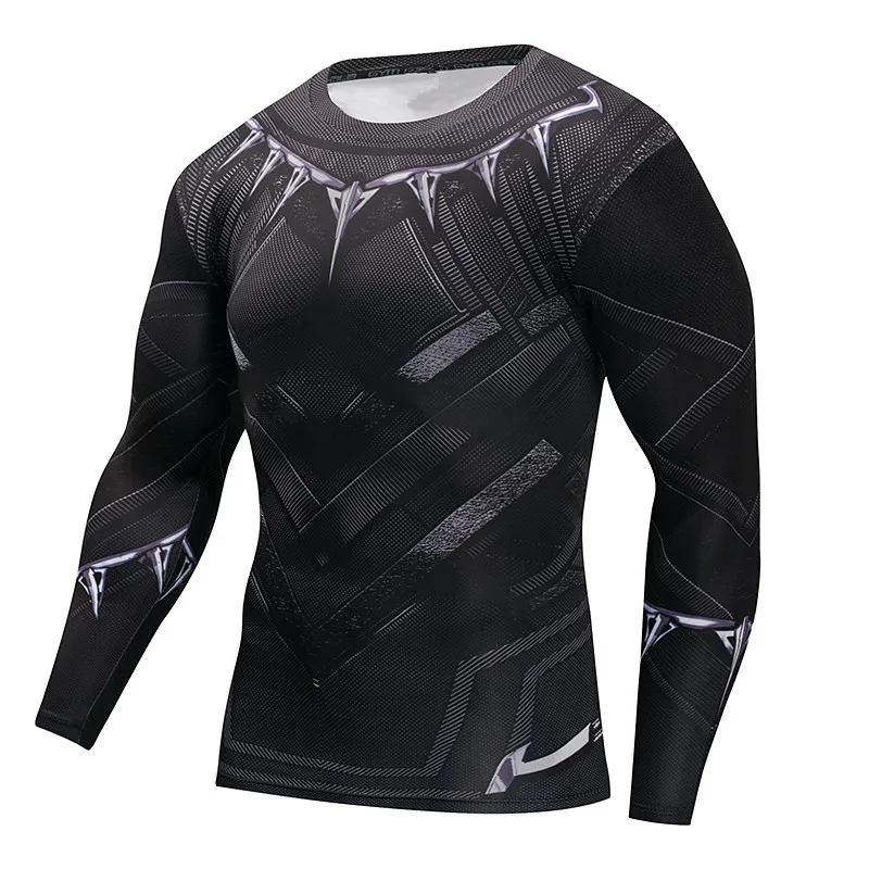 

Compression T-shirt For Men Gyms Fitness Clothing 3D Print Panther tshirt Streetwear Black Tee shirt Plus Size XXXL