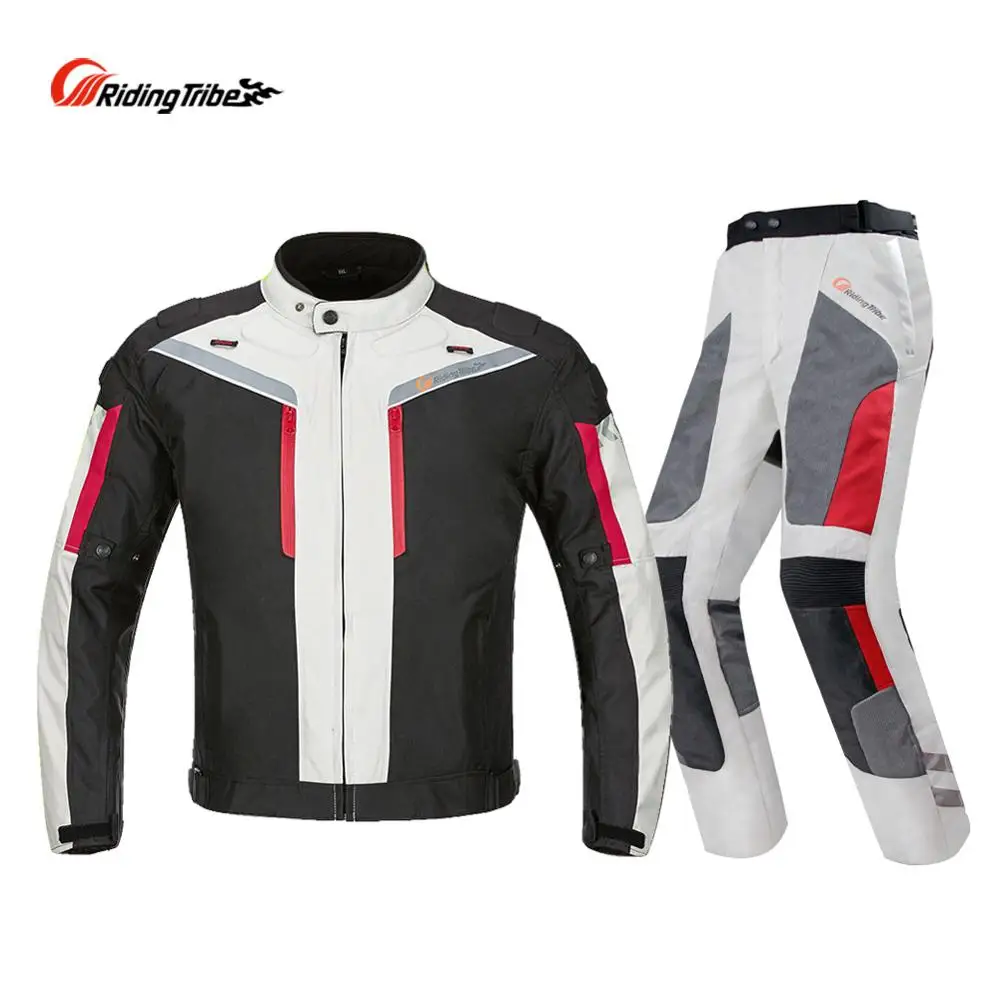 Для мужчин и женщин мотоциклетная куртка брюки лето зима Мотокросс профессиональный водонепроницаемый теплый защитный костюм одежда JK-40